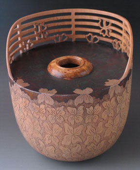 Overgrown, woodturning by paul petrie
